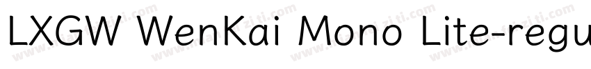 LXGW WenKai Mono Lite-regular字体转换